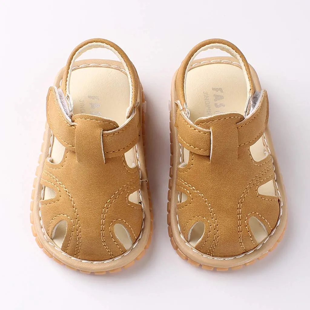 0-18Months Closed Toe Shoes Baby Boys Girls Soft First Sandals Walkers Roman Sole Shoes Baby Running Shoes