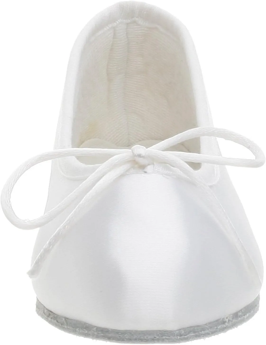 Baby & Girl's Satin Dyeable Ballet Flats with Cinch Tie Chord