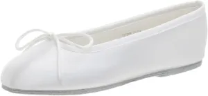 Baby & Girl's Satin Dyeable Ballet Flats with Cinch Tie Chord