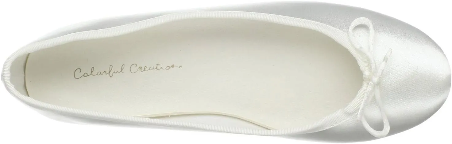 Baby & Girl's Satin Dyeable Ballet Flats with Cinch Tie Chord