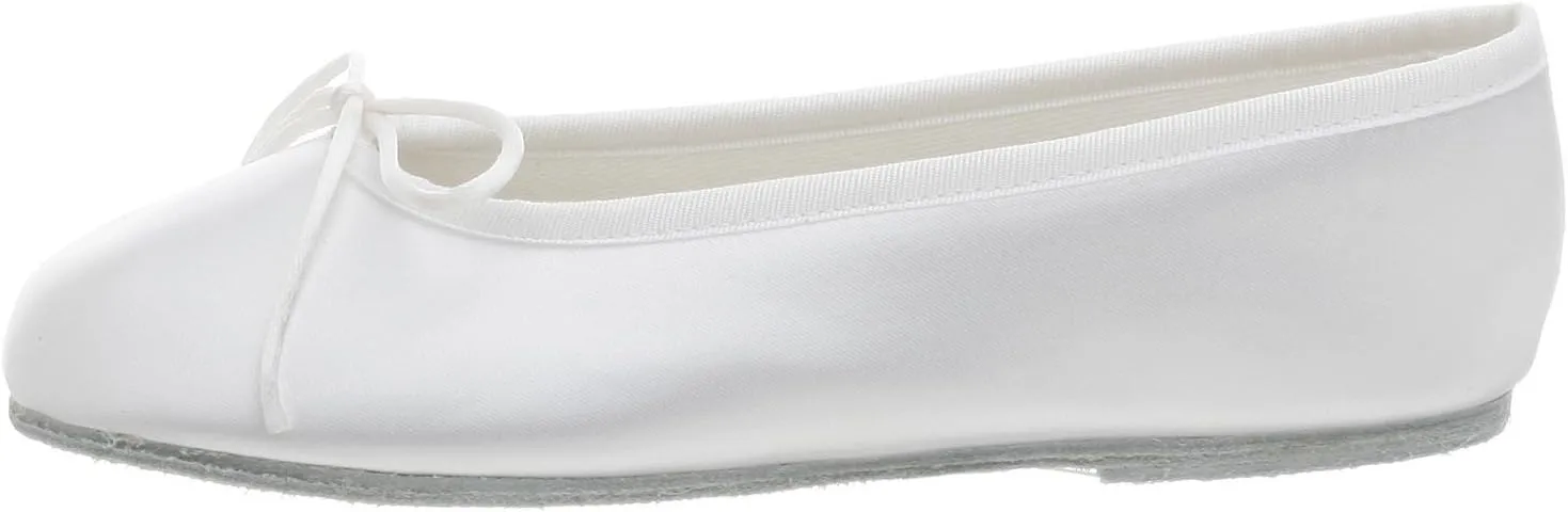 Baby & Girl's Satin Dyeable Ballet Flats with Cinch Tie Chord