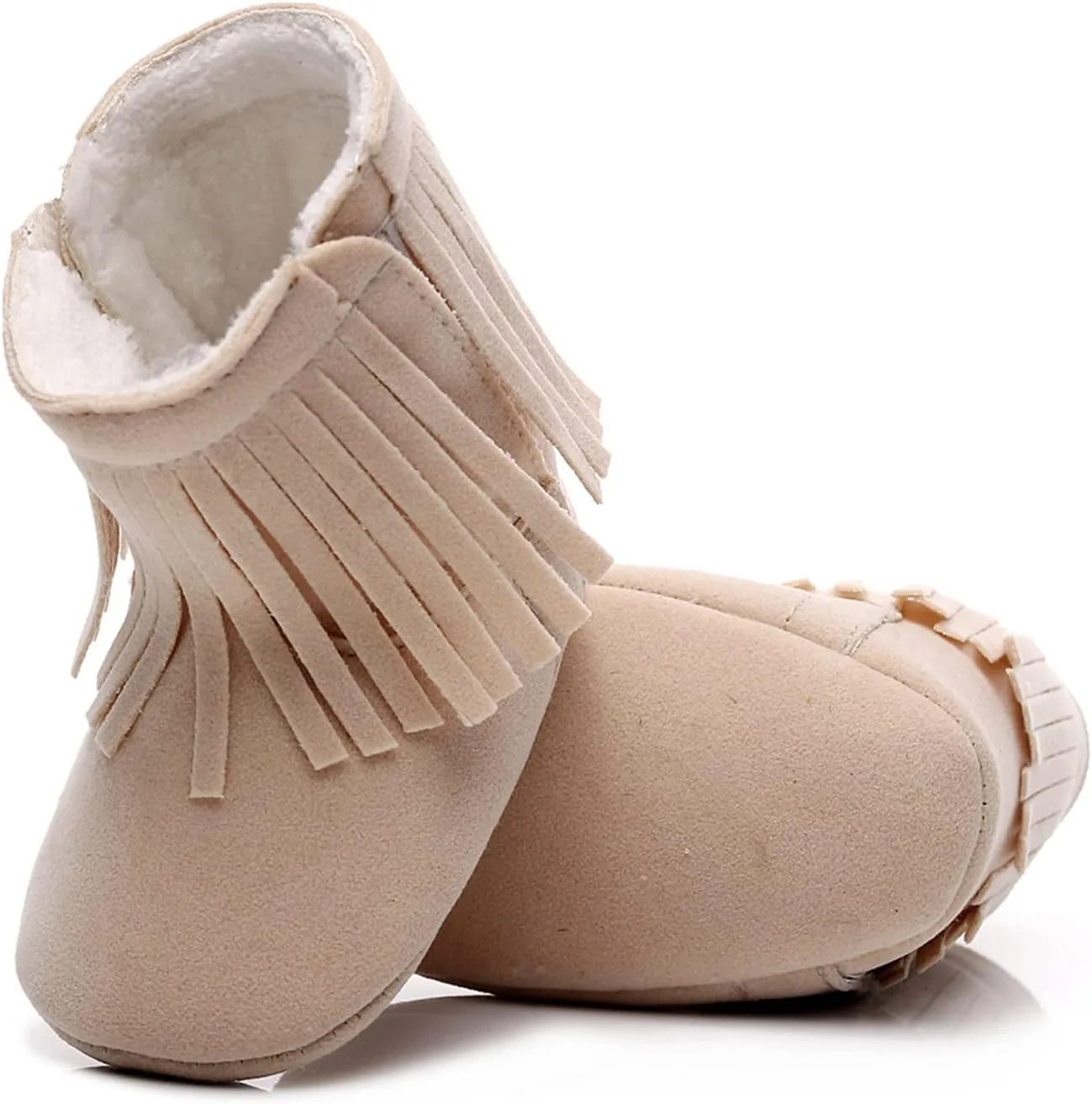 Baby Boot Soft Sole Soft Infant First Cotton Plush Girls Snow Shoes Tassels Boots Walkers Baby Warm Baby Shoes Boy Shoes Size 12