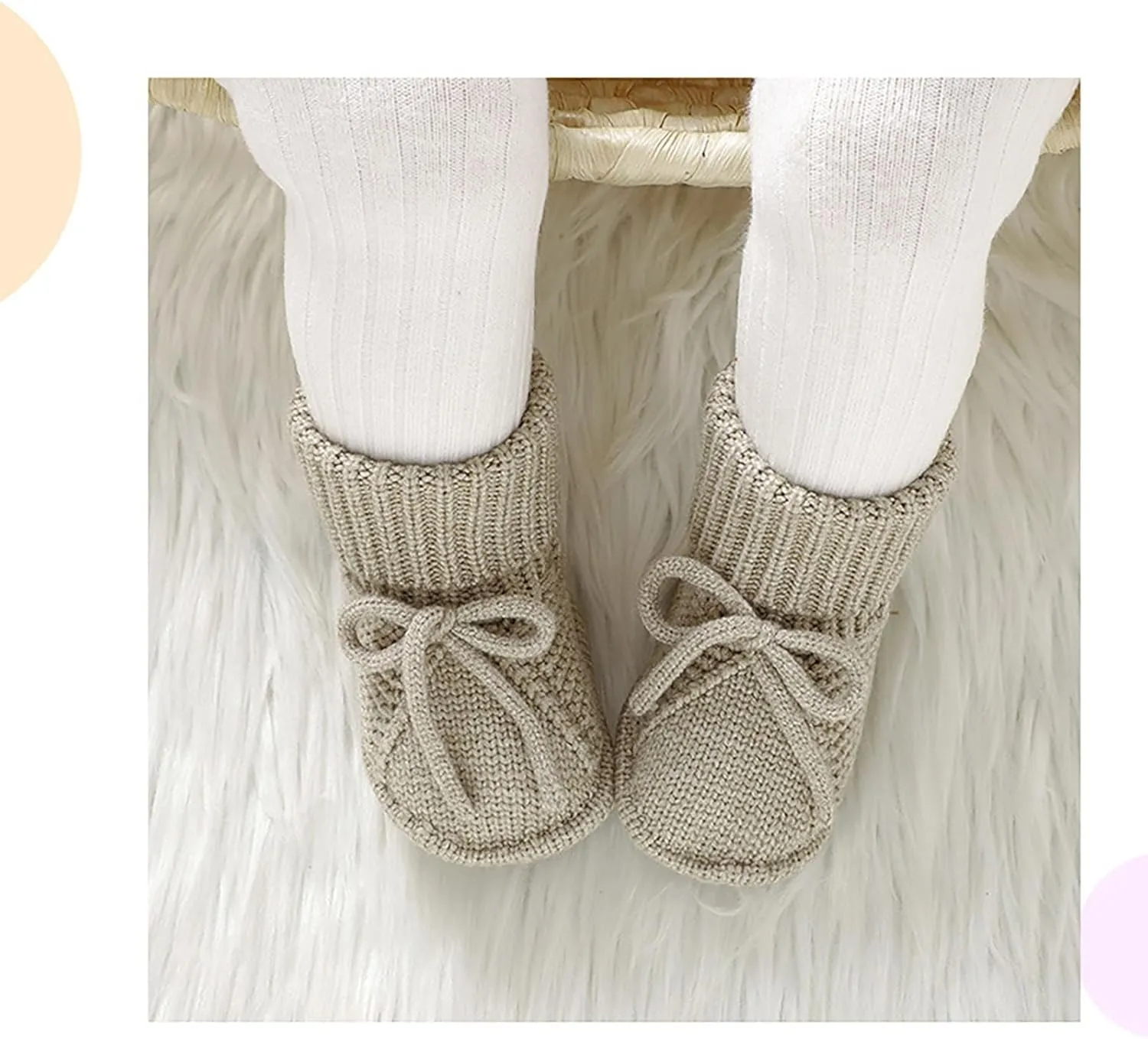 Baby Booties Newborn Sock Boots Hand Knitting Crochet Infant Boy Girl Cozy Shoes Indoor Breathable Walking Shoes