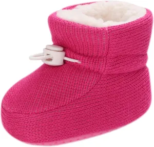 Baby Boy Girl Fleece Boots Newborn Shoes Winter Snow Boots Anti-Slip Soft Sole Warm Infant Tennis Shoes for Girls