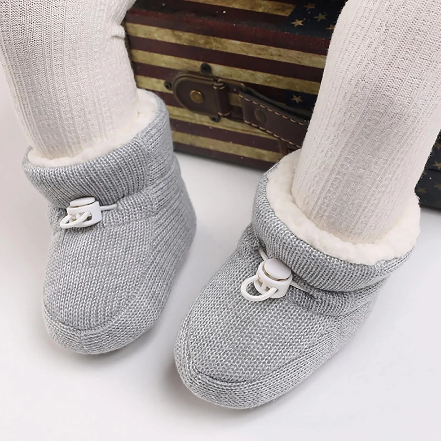 Baby Boy Girl Fleece Boots Newborn Shoes Winter Snow Boots Anti-Slip Soft Sole Warm Infant Toddler Prewalker