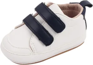 Baby Boys Girls Anti-Slip Sneakers Newborn Toddler Soft Slip On First Walking Leather Shoes for Outdoor Indoor