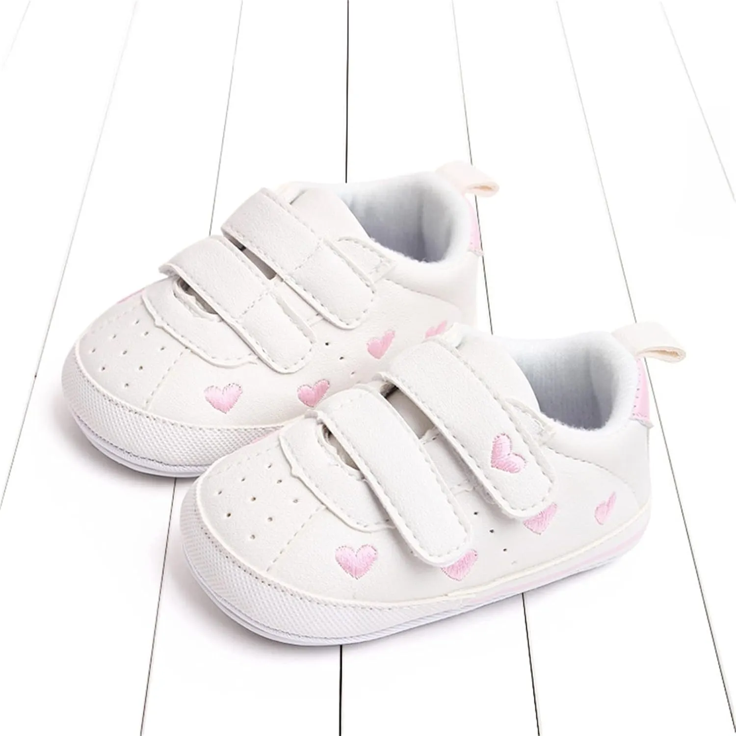 Baby Boys Girls Anti-Slip Sneakers Soft Ankle Boots Toddler First Walkers Newborn Crib Shoes for Running Walking