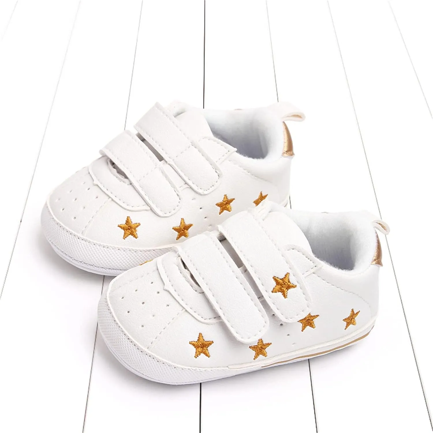 Baby Boys Girls Anti-Slip Sneakers Soft Ankle Boots Toddler First Walkers Newborn Crib Shoes for Running Walking