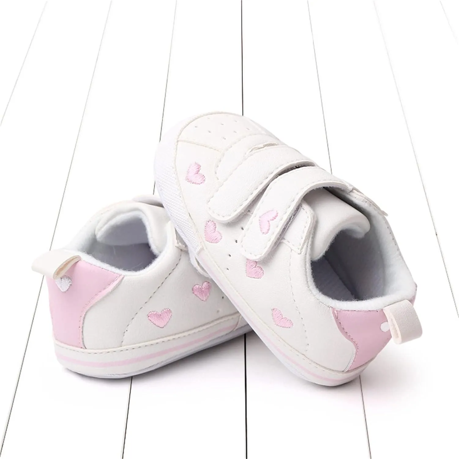 Baby Boys Girls Anti-Slip Sneakers Soft Ankle Boots Toddler First Walkers Newborn Crib Shoes for Running Walking