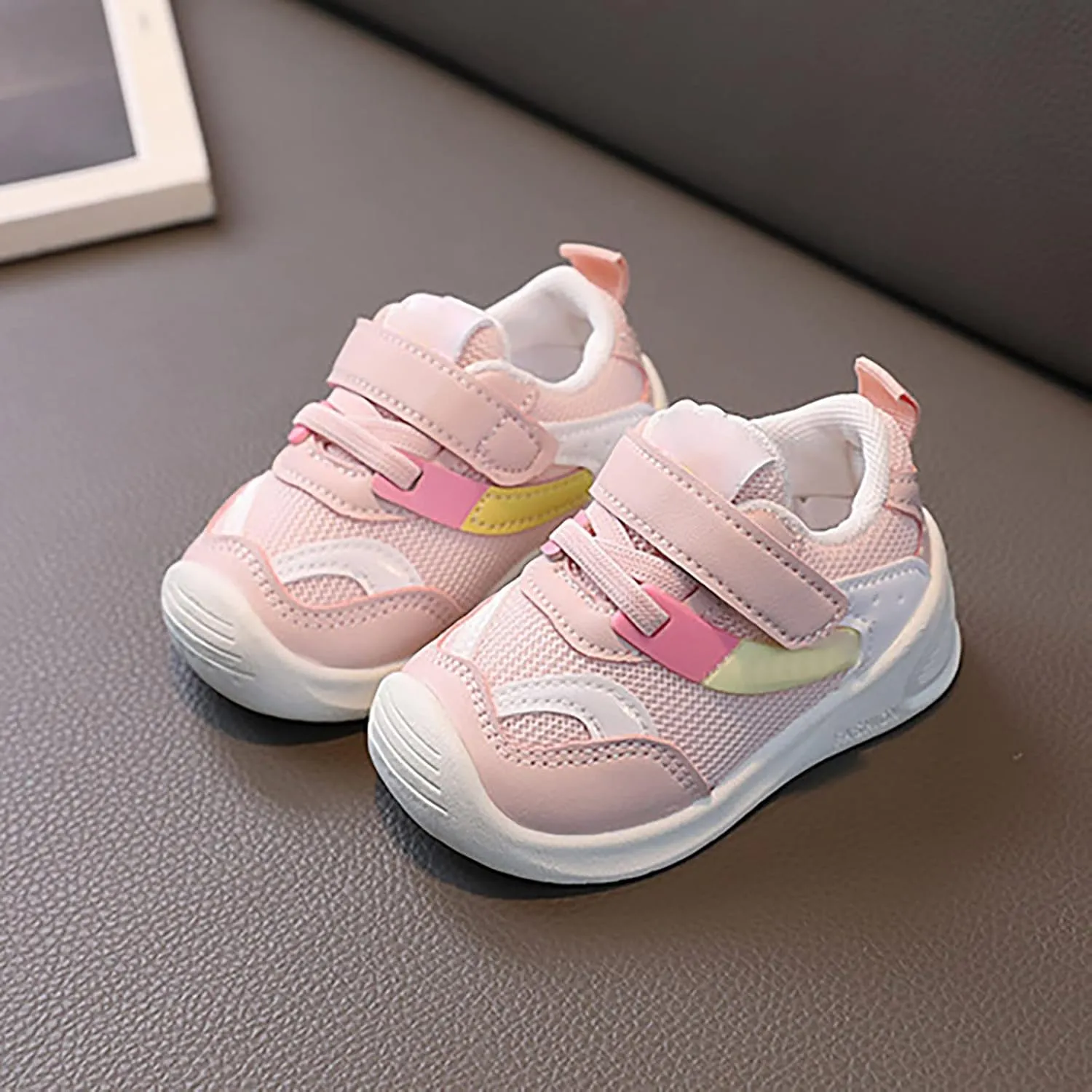 Baby Boys Girls Breathable Comfortable Sneakers Toddler Rubber Sole Non-Slip First Walking Shoes Outdoor Sport
