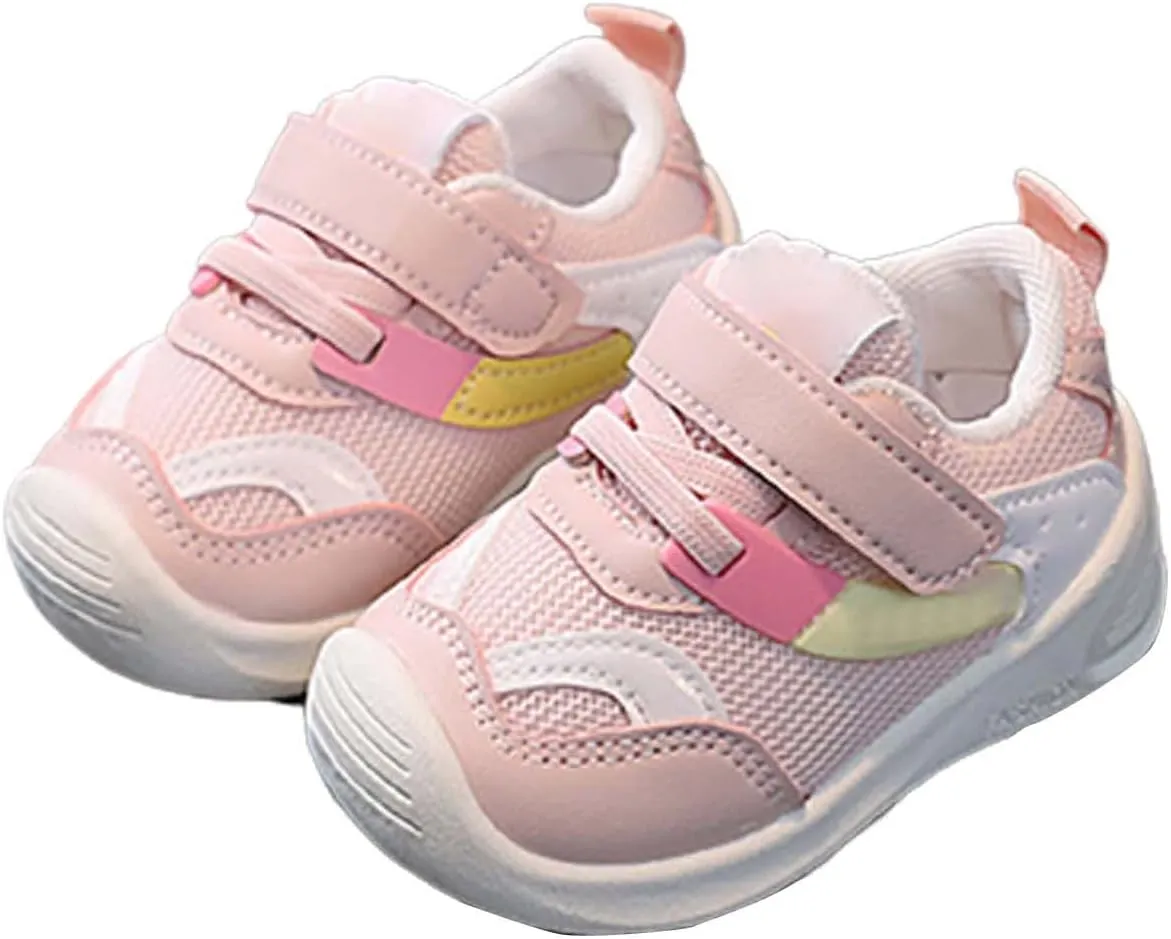 Baby Boys Girls Breathable Comfortable Sneakers Toddler Rubber Sole Non-Slip First Walking Shoes Outdoor Sport