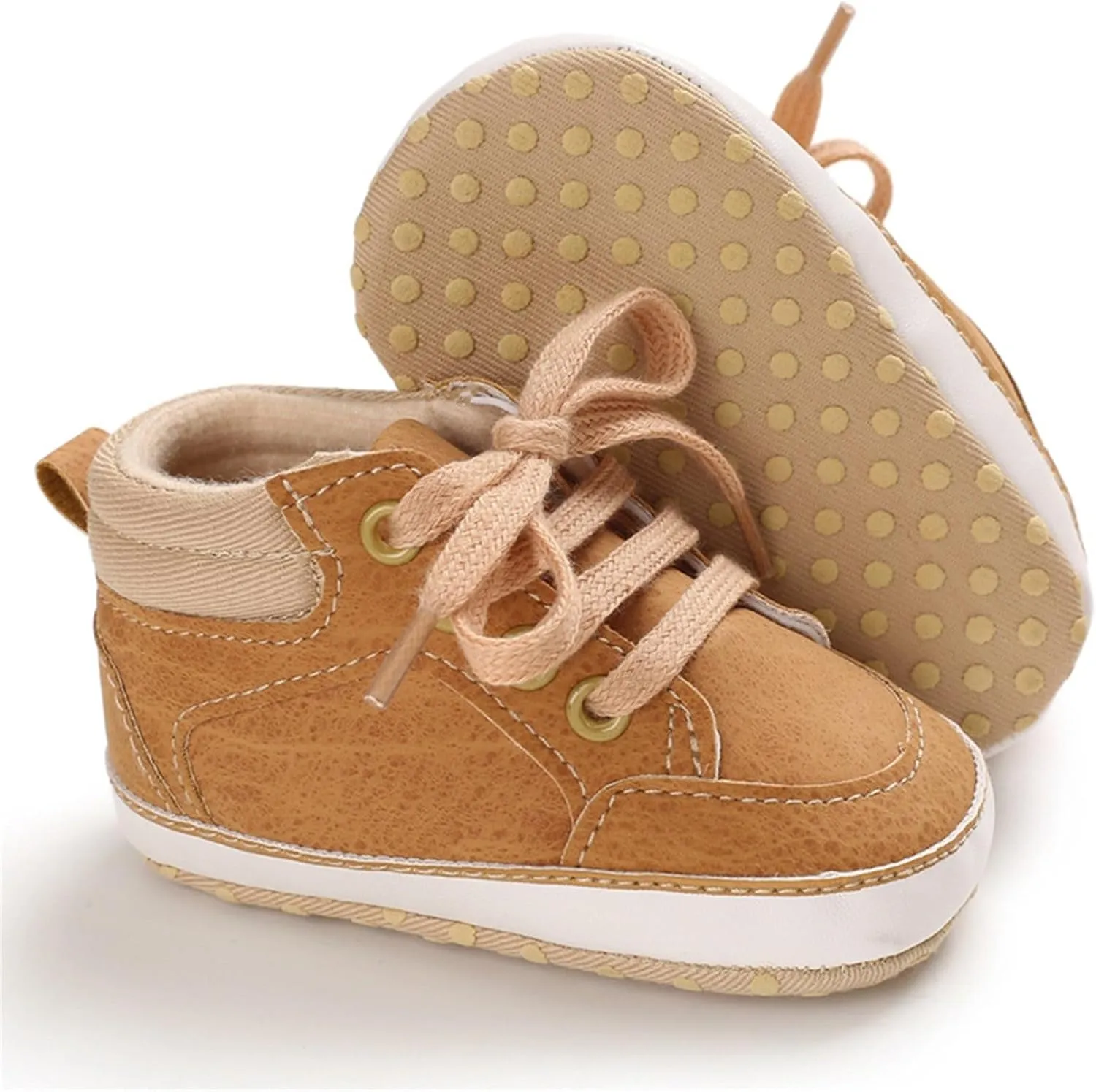 Baby Boys Girls First Walking High Top Sneakers Soft Soles Anti Slip Infant Unisex Lace-up Toddler Girl Size 11 Shoes