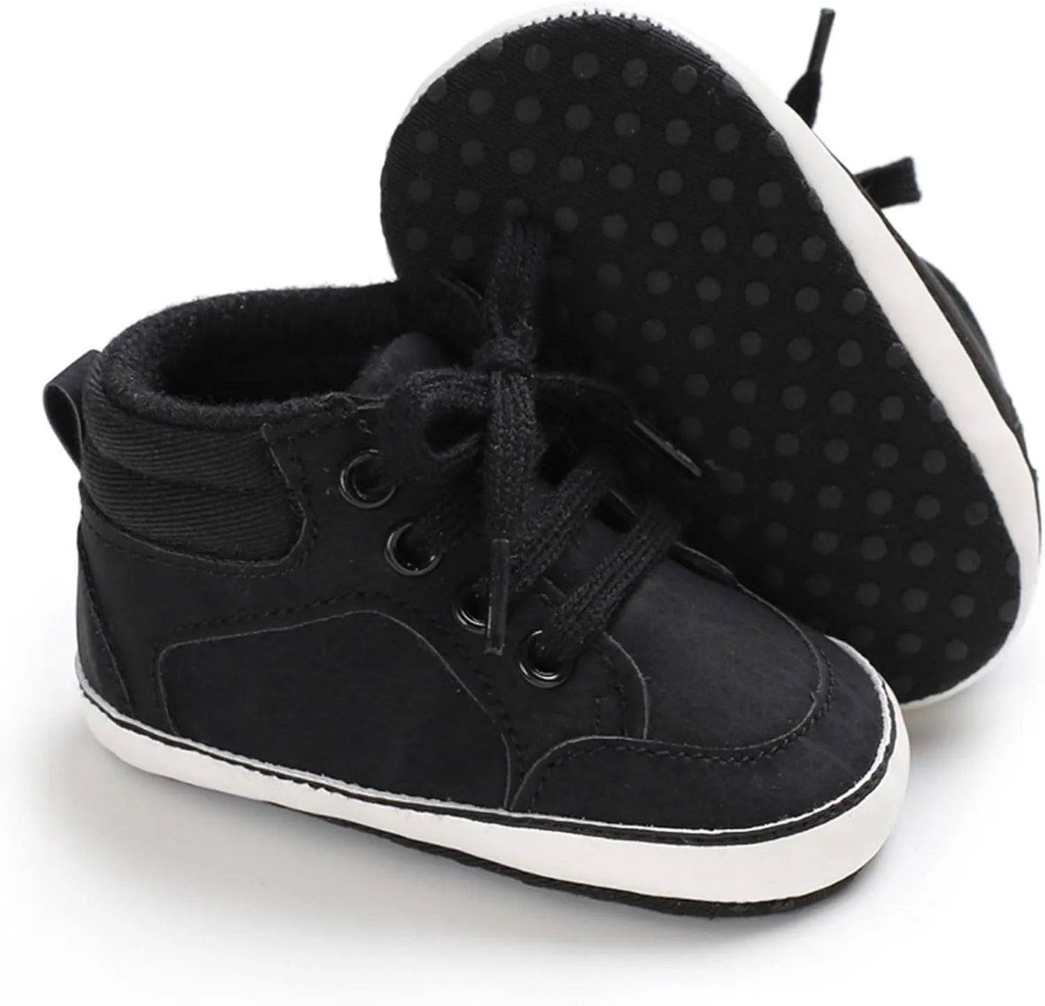 Baby Boys Girls First Walking High Top Sneakers Soft Soles Anti Slip Infant Unisex Lace-up Toddler Girl Size 11 Shoes