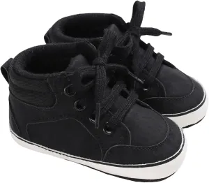 Baby Boys Girls First Walking High Top Sneakers Soft Soles Anti Slip Infant Unisex Lace-up Toddler Girl Size 11 Shoes
