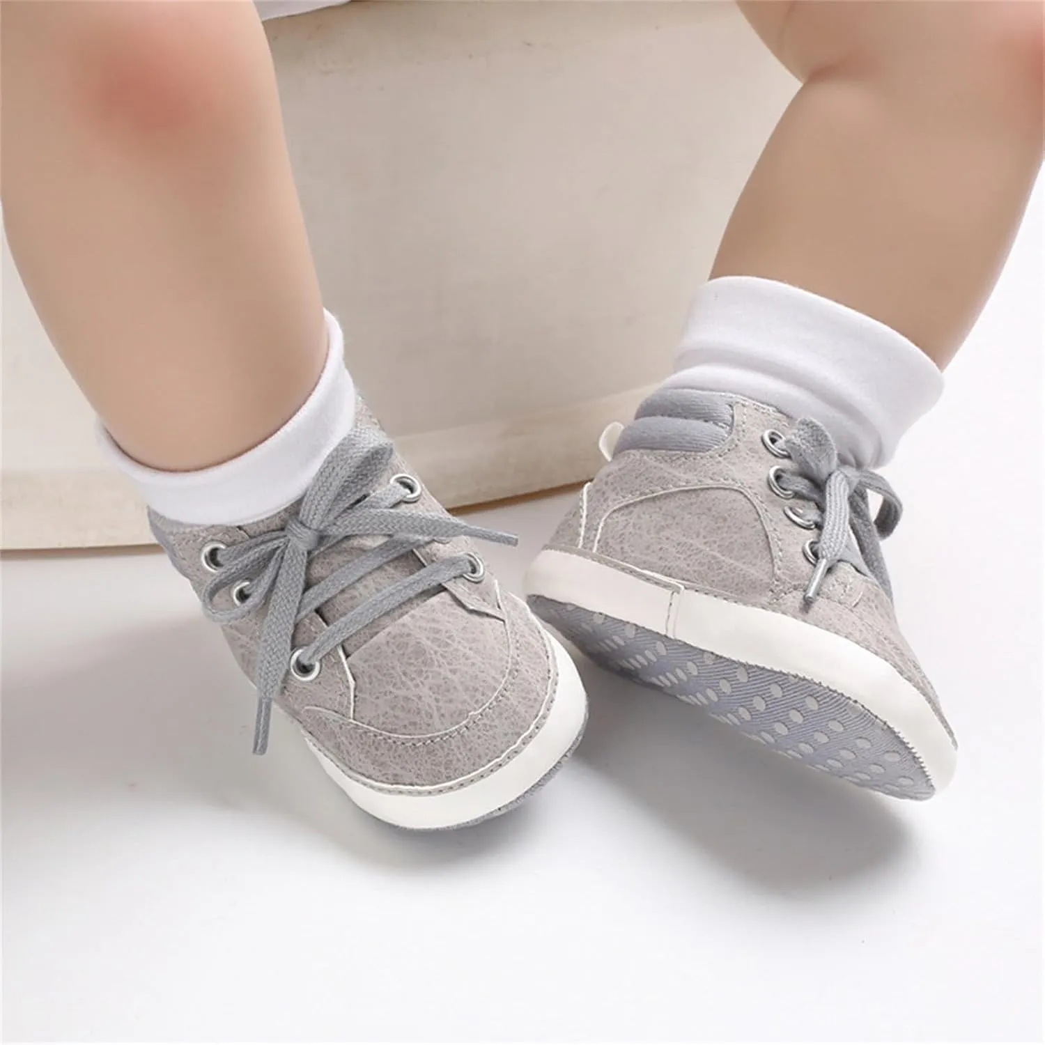 Baby Boys Girls First Walking High Top Sneakers Soft Soles Anti Slip Infant Unisex Lace-up Toddler Girl Size 11 Shoes