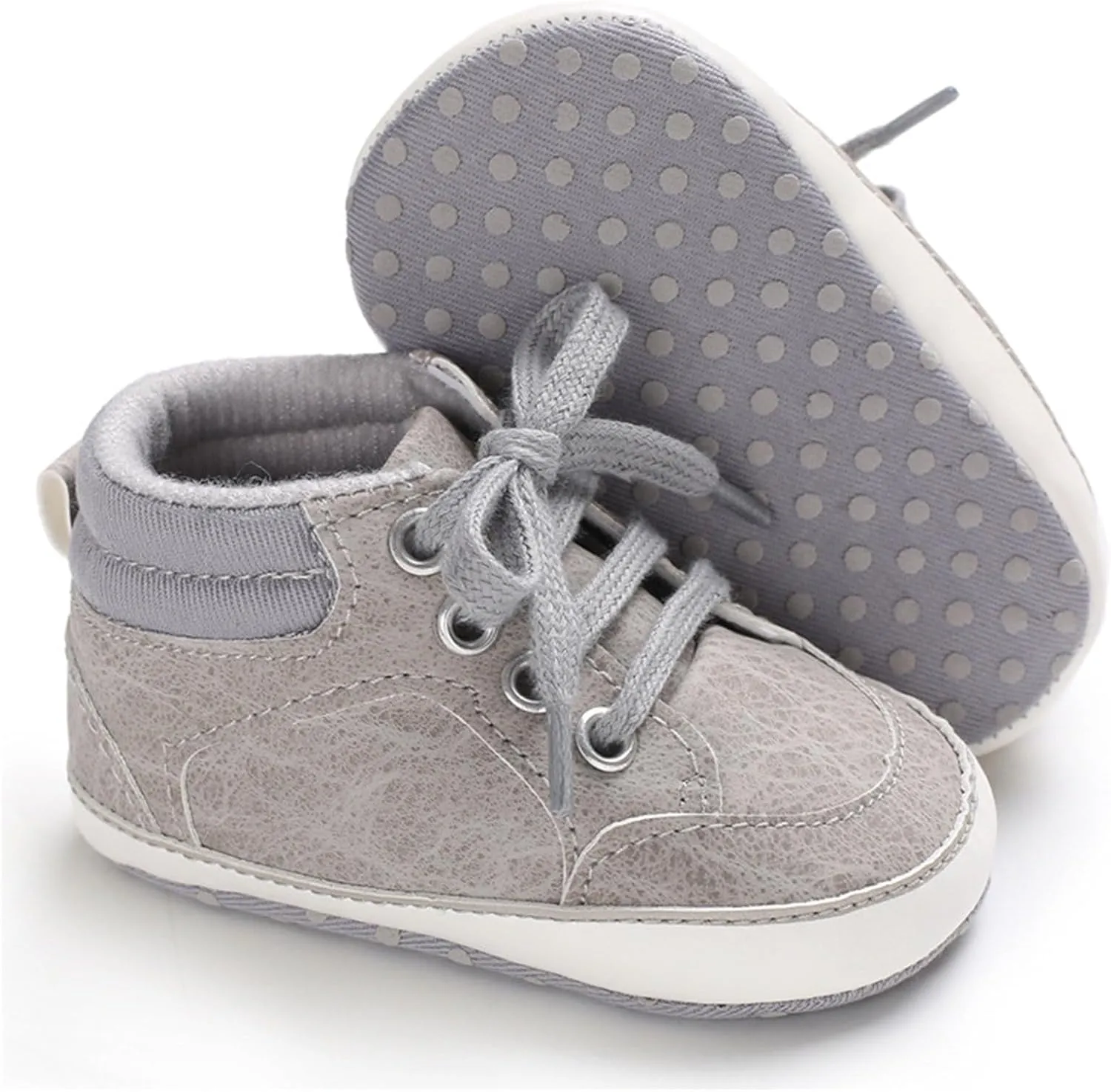 Baby Boys Girls First Walking High Top Sneakers Soft Soles Anti Slip Infant Unisex Lace-up Toddler Girl Size 11 Shoes