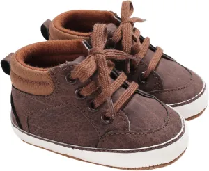 Baby Boys Girls First Walking High Top Sneakers Soft Soles Anti Slip Infant Unisex Lace-up Toddler Girl Size 11 Shoes