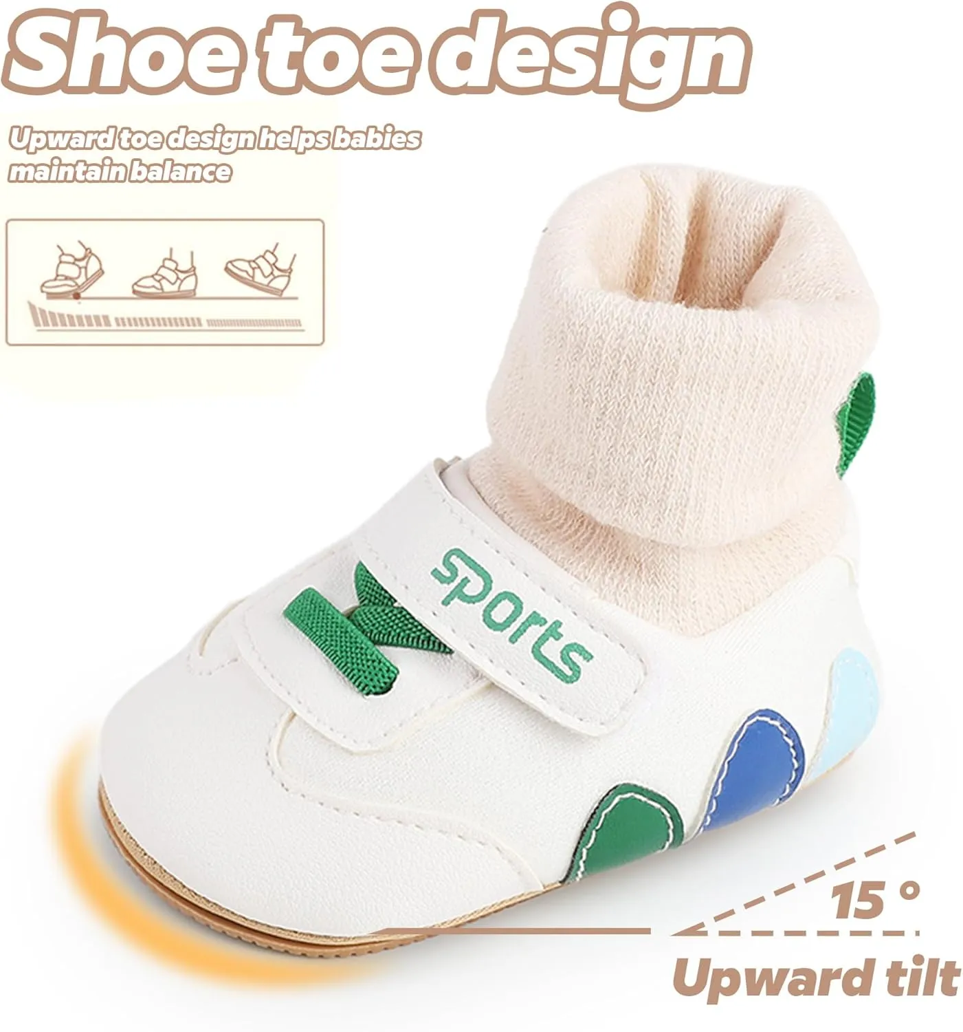 Baby Boys Girls High Top Ankle PU Leather Sneakers Soft Rubber Sole Infant Moccasins Newborn Oxford Loafers Anti-Slip Toddler Wedding Uniform Dress Shoes