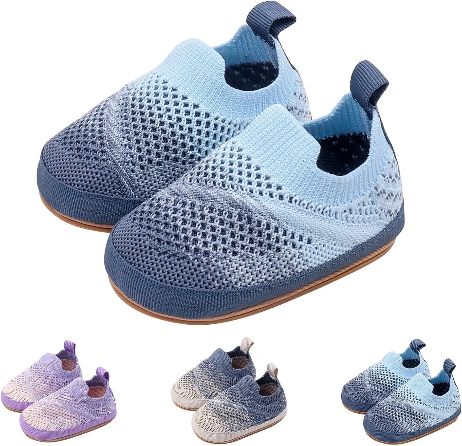 Baby Boys Girls Knitted Sandals Toddler Infant Kids Gradient Color Summer Casual Soft Sole Flats Breathable Shoes