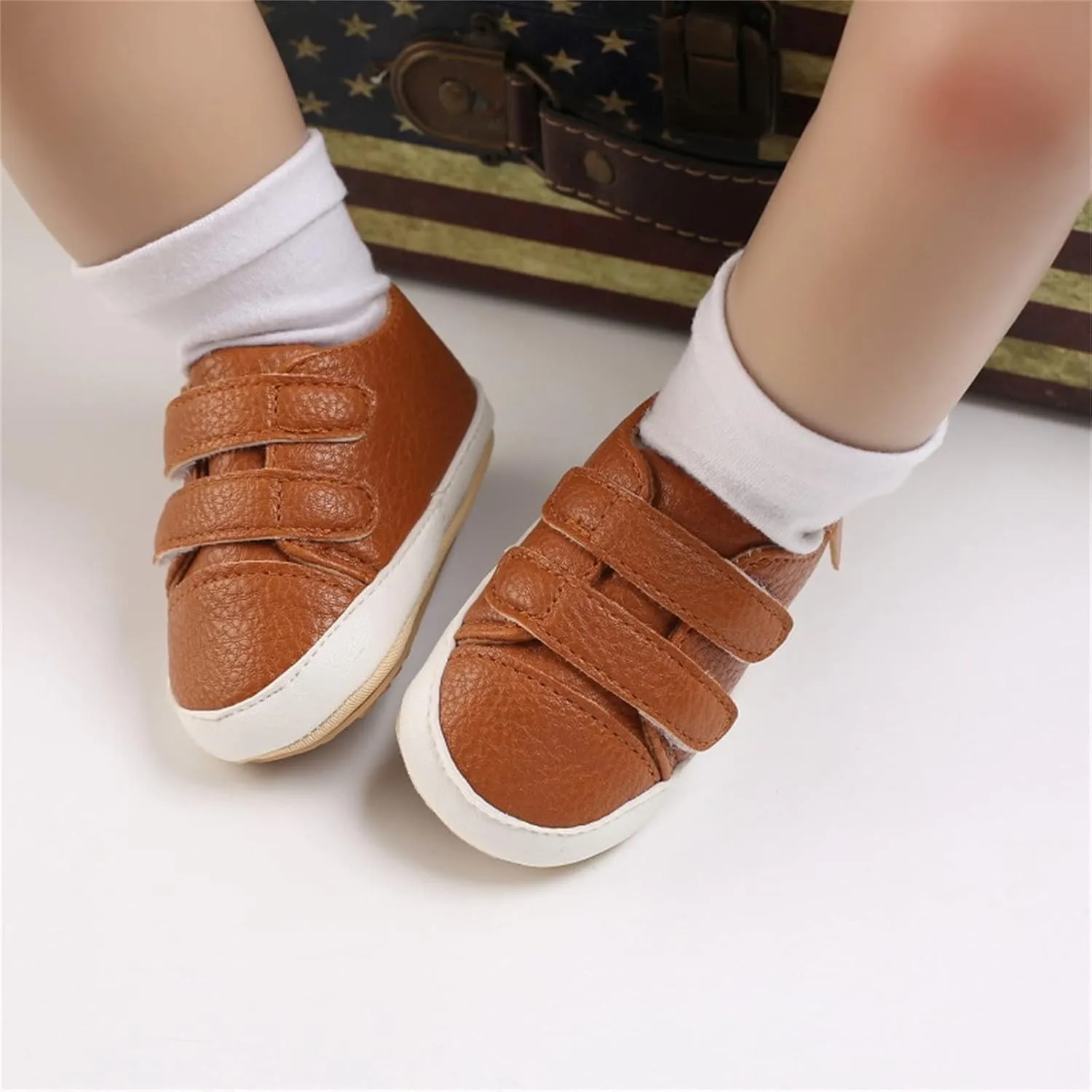 Baby Boys Girls Non-Slip Rubber Sole First Walking Shoes Infant Soft Tennis Sports Sneakers Outdoor Shoes Size 5