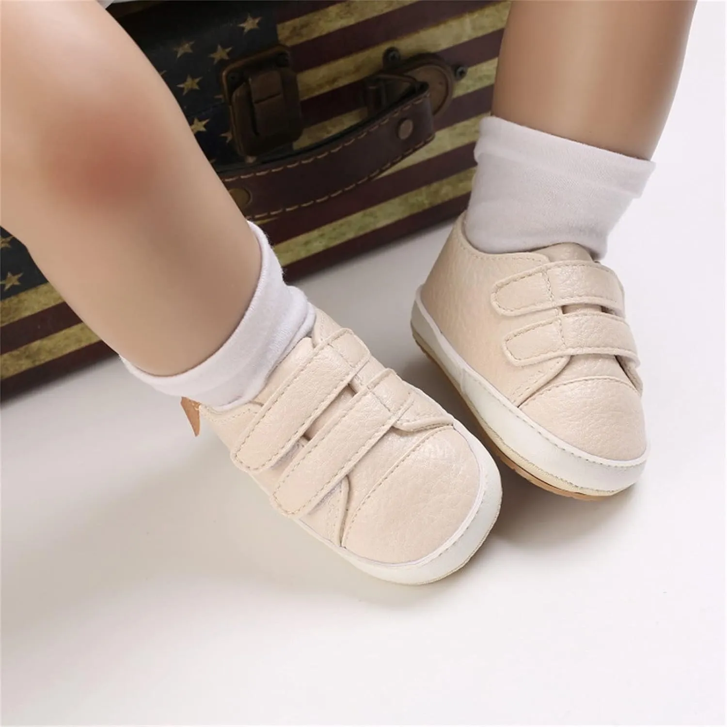 Baby Boys Girls Non-Slip Rubber Sole First Walking Shoes Infant Soft Tennis Sports Toddler Girls Tennis Shoes Size 8