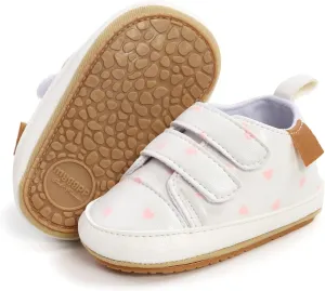 Baby Boys Girls Shoes Non-Slip Rubber Sole High-Top PU Leather Sneakers Infant First Walking Shoes Toddler Crib Shoes Newborn Loafers Flats.