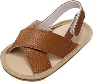 Baby Boys Girls Summer Open Toe Sandals Outdoor Beach Anti-Slip Rubber Soft Sole Newborn First Walking Shoes Shoes Kids