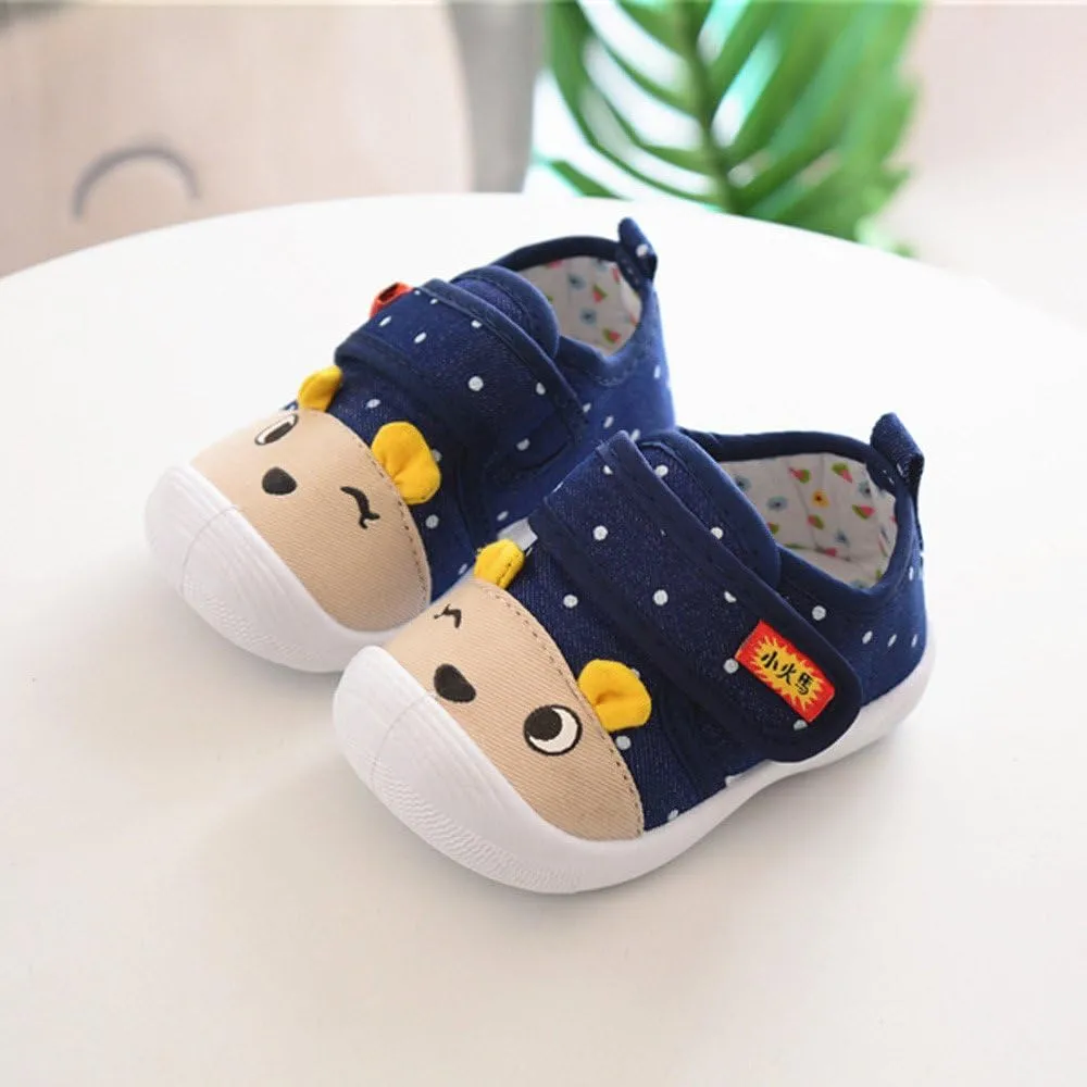Baby Brand Shoes Cartoon Sole Girls Shoes Soft Boys Anti-Slip Kids Baby Infant Squeaky Baby Boys School Shoes