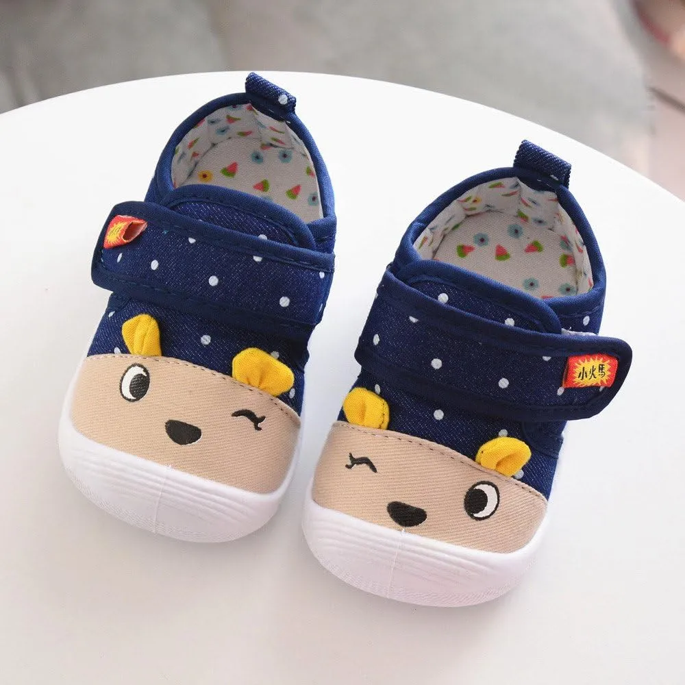 Baby Brand Shoes Cartoon Sole Girls Shoes Soft Boys Anti-Slip Kids Baby Infant Squeaky Baby Boys School Shoes