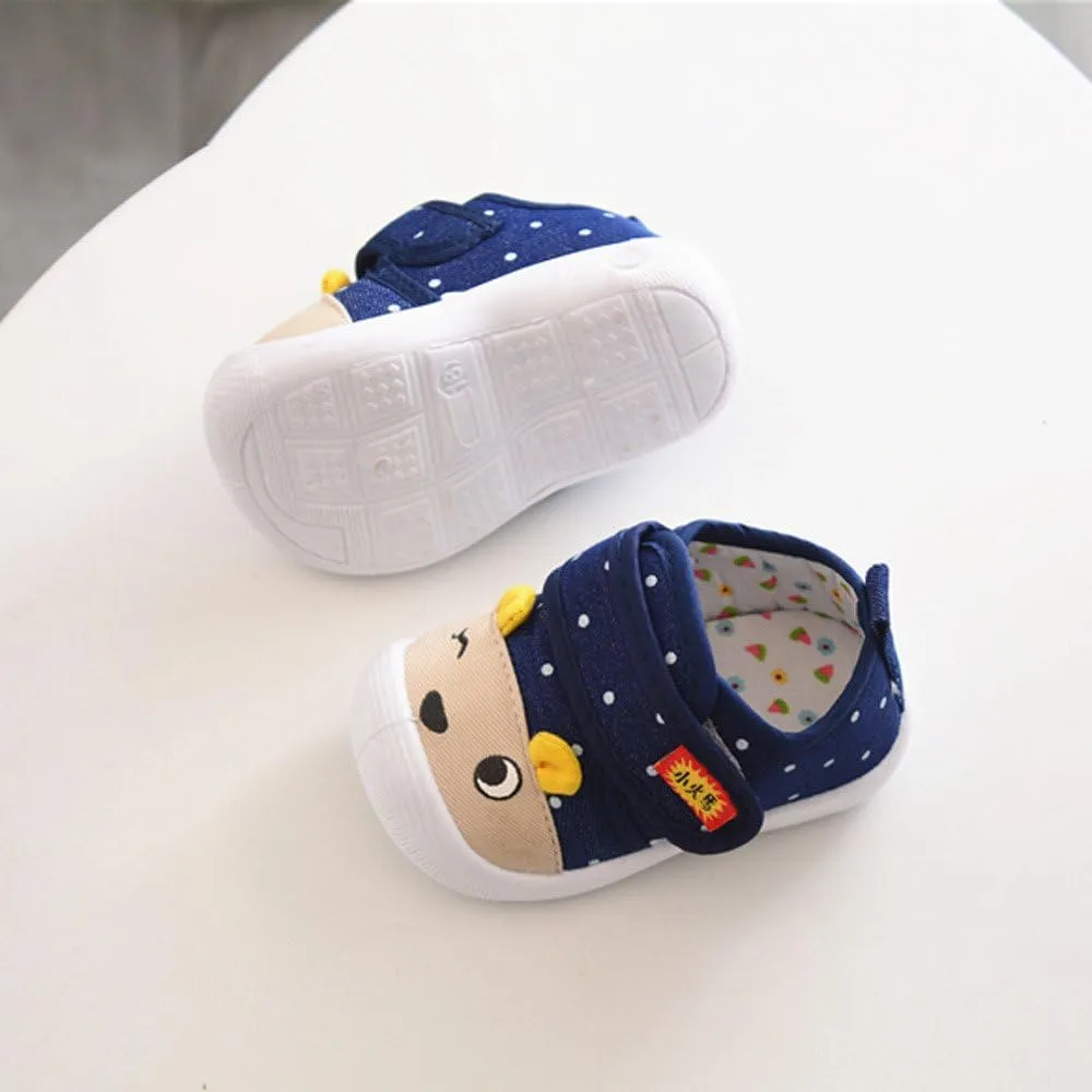 Baby Brand Shoes Cartoon Sole Girls Shoes Soft Boys Anti-Slip Kids Baby Infant Squeaky Baby Boys School Shoes