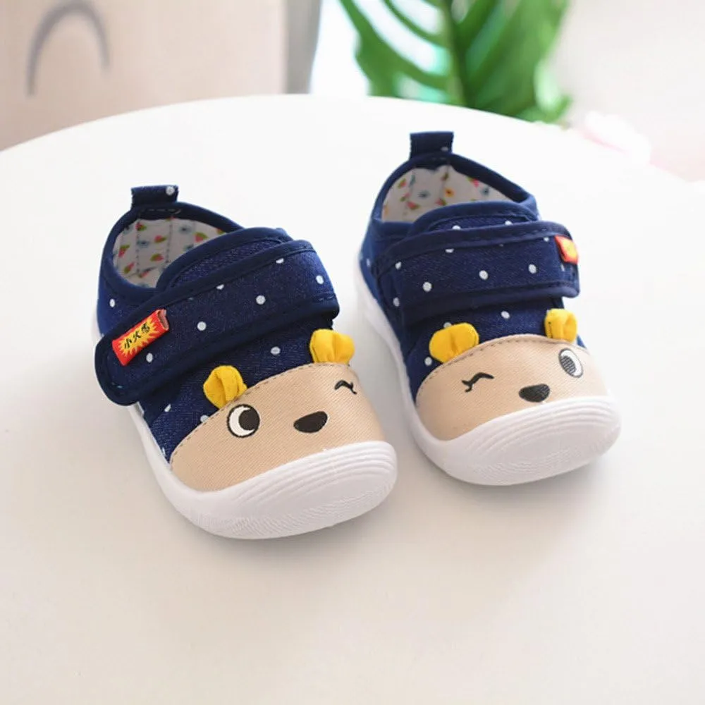 Baby Brand Shoes Cartoon Sole Girls Shoes Soft Boys Anti-Slip Kids Baby Infant Squeaky Baby Boys School Shoes