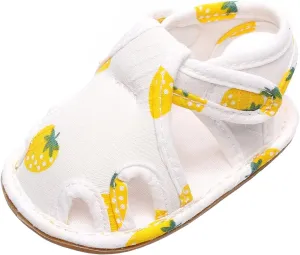 Baby Canvas Shoes Toddler First Walking Toddle Slippers Children Strawberry Print Cartoon Sandals Girls Boys Homeshoes