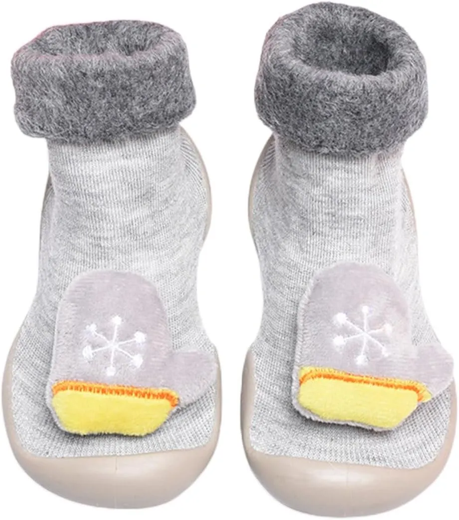 Baby Christmas Sock Shoes Cartoon Soft Rubber Sole Non Slip Indoor Floor Slipper First Walking Trainers Shoes