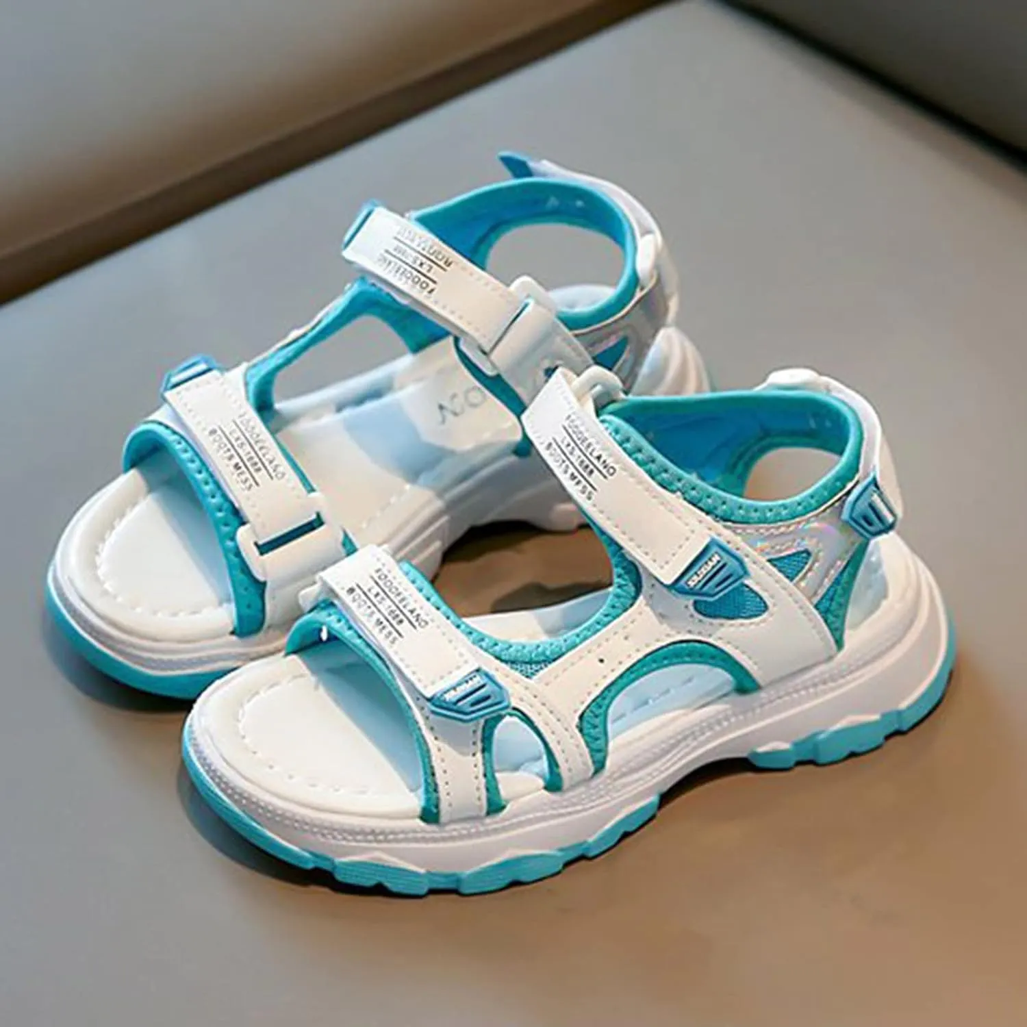 Baby Fashion Sandals 4 to 13 Years Children Shoes Platform Sandals Color Matching Soft Sole Beach Sports Sandals