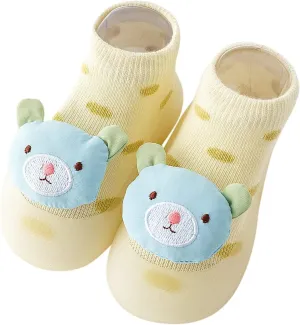 Baby First-Walking Shoes Trainers Toddler Soft Sole Non Slip Cotton Mesh Breathable Lightweight Slip-on Sneakers