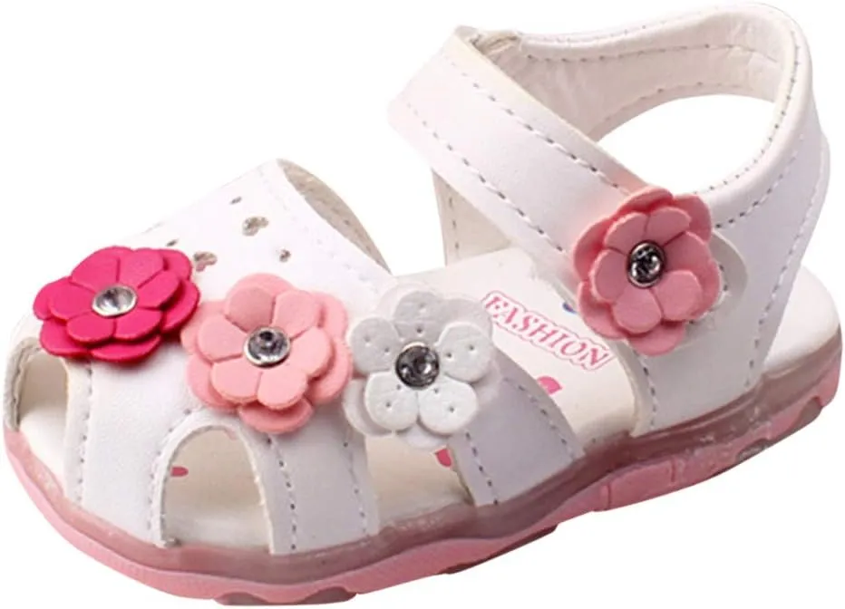 Baby Flowers Girls Shoes Sandals Toddler Infant Kids LED Luminous Baby Shoes Basketball Shoes for Boys