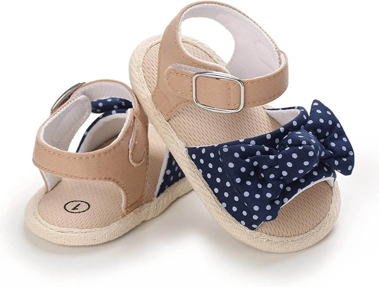 Baby Girl Bowknot Sandals Toddler Infant Soft Open Toe Sandals Beach Flats Anti Slip Softy Shoes With Ankle Strap