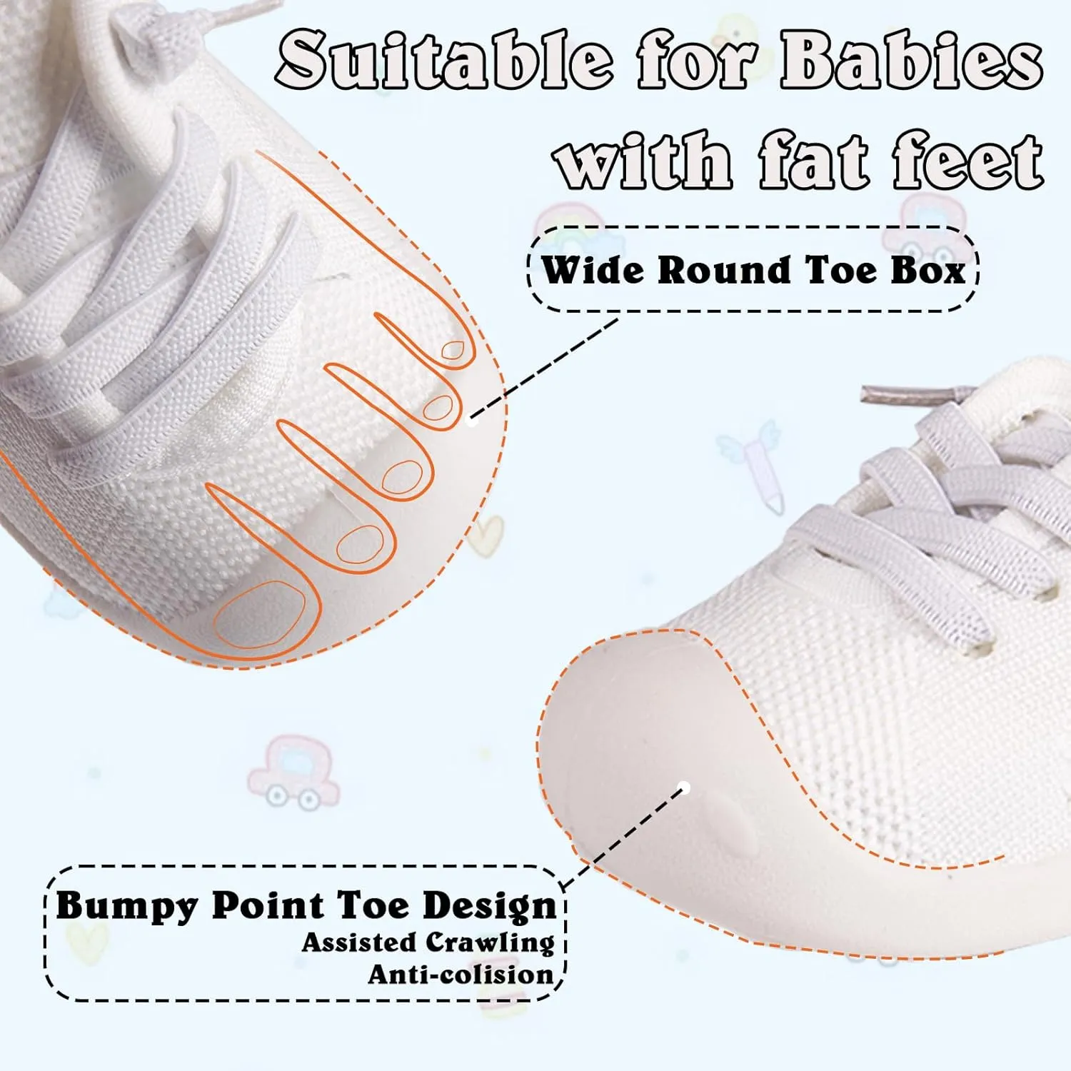 Baby Girl&Boy Toddler First Walking Shoes 6-12 Months Size 3 Black Barefoot Slip On Wide Toe Box Shoes Soft Footmates Casual Tennis Indoor Flexible Learning to Walk Rubber Sneakers