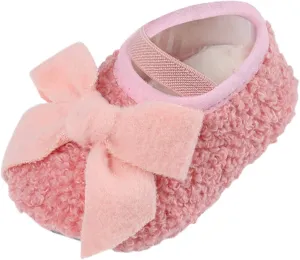 Baby Girls and Boys Warm Shoes Soft Comfortable Cotton Shoes Infant Toddler Bowknot Warming Baby Boy 6-12 Months