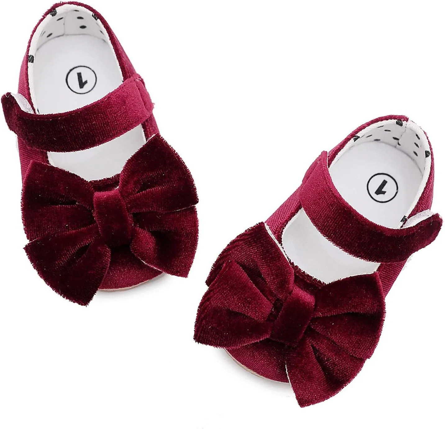 Baby Girls Bowknot Mary Jane Flats Wedding Princess Dress Baptism Shoes Soft Plush Infant First Walking Moccasins