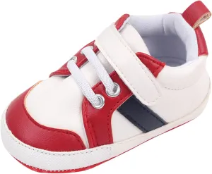 Baby Girls Boys Leather First Walking Sneakers Infant Toddler Anti-Slip Soft Sole Lightweight First Step Shoes