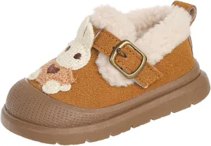 Baby Girls Boys Mules Suede Fleece Lined Thick Sole Slippers Slip On Snow Shoes Comfortable Cozy Garden Clogs