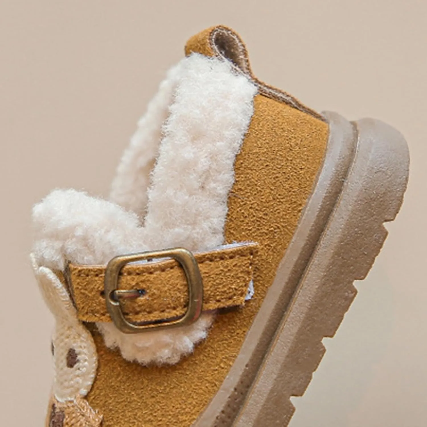 Baby Girls Boys Mules Suede Fleece Lined Thick Sole Slippers Slip On Snow Shoes Comfortable Cozy Garden Clogs