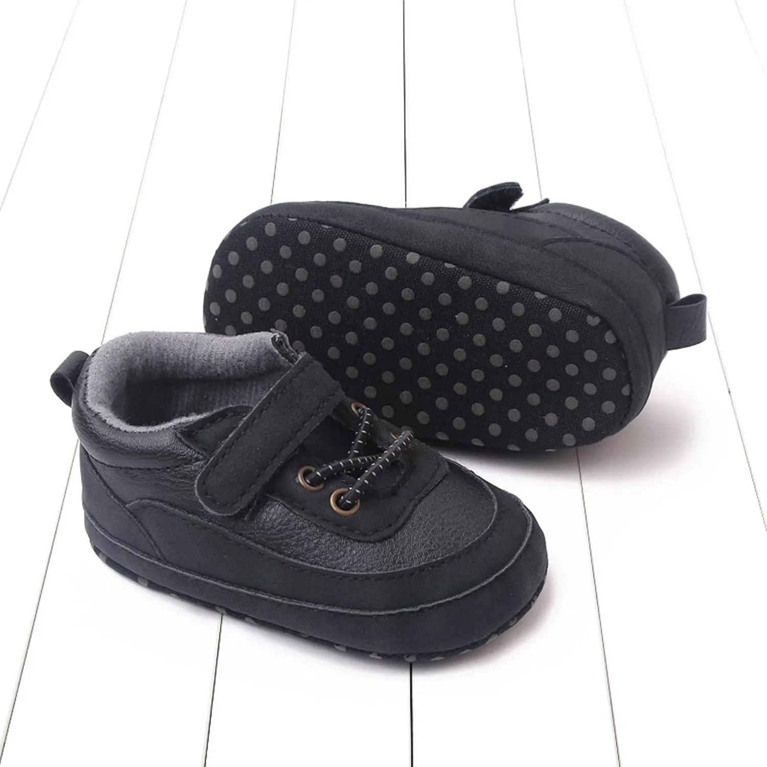 Baby Girls Boys PU Leather xford Shoes Soft Rubber Sole Sneakers Infant Walking Shoes Anti-Slip Ankle Boots
