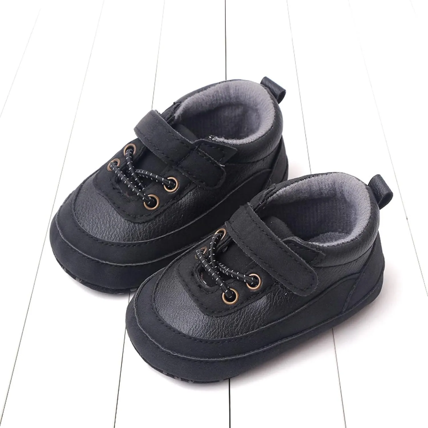 Baby Girls Boys PU Leather xford Shoes Soft Rubber Sole Sneakers Infant Walking Shoes Anti-Slip Ankle Boots