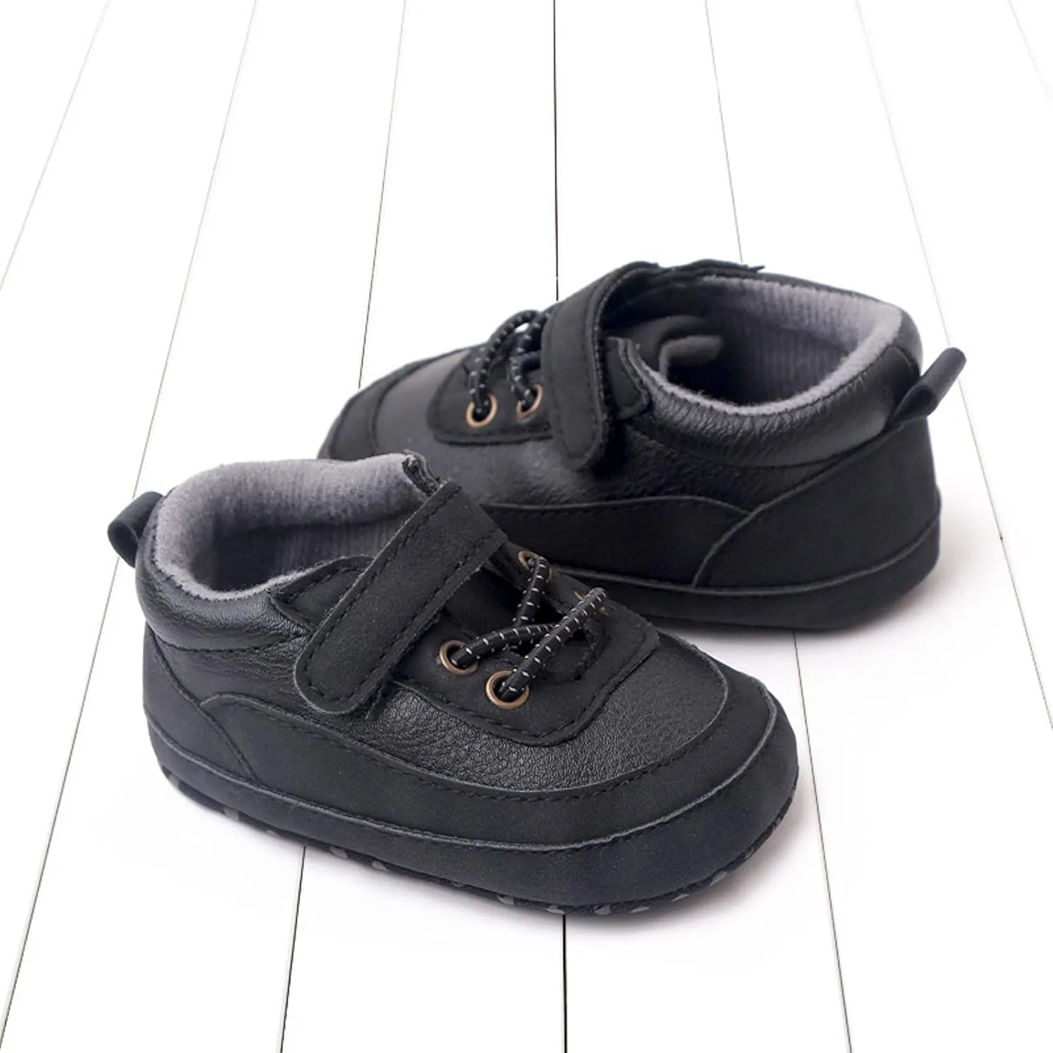 Baby Girls Boys PU Leather xford Shoes Soft Rubber Sole Sneakers Infant Walking Shoes Anti-Slip Ankle Boots