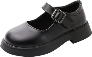 Baby Girls Mary Jane Shoes with Soft Soles Slip on Classic Wedding Dress Mary Jane Lightly Baby Comfort Sneaker Shoes Little/Big Girls
