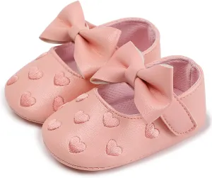 Baby Girls Mary Shoes Soft Sole Bowknot Mary Jane Flats Toddler Princess Dress Shoes