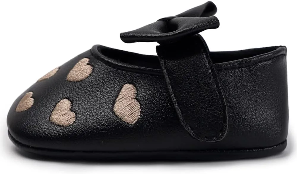 Baby Girls Mary Shoes Soft Sole Bowknot Mary Jane Flats Toddler Princess Dress Shoes