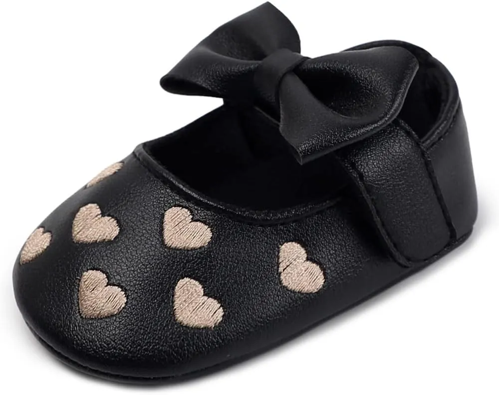Baby Girls Mary Shoes Soft Sole Bowknot Mary Jane Flats Toddler Princess Dress Shoes